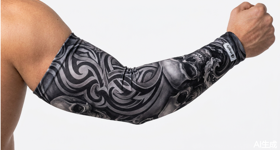 Tattoo Arm Sleeve – Realistic Seamless Dragon Design, High-Stretch Polyester with UV Sun Protection