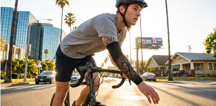 Tattoo Arm Sleeve – Realistic Seamless Dragon Design, High-Stretch Polyester with UV Sun Protection