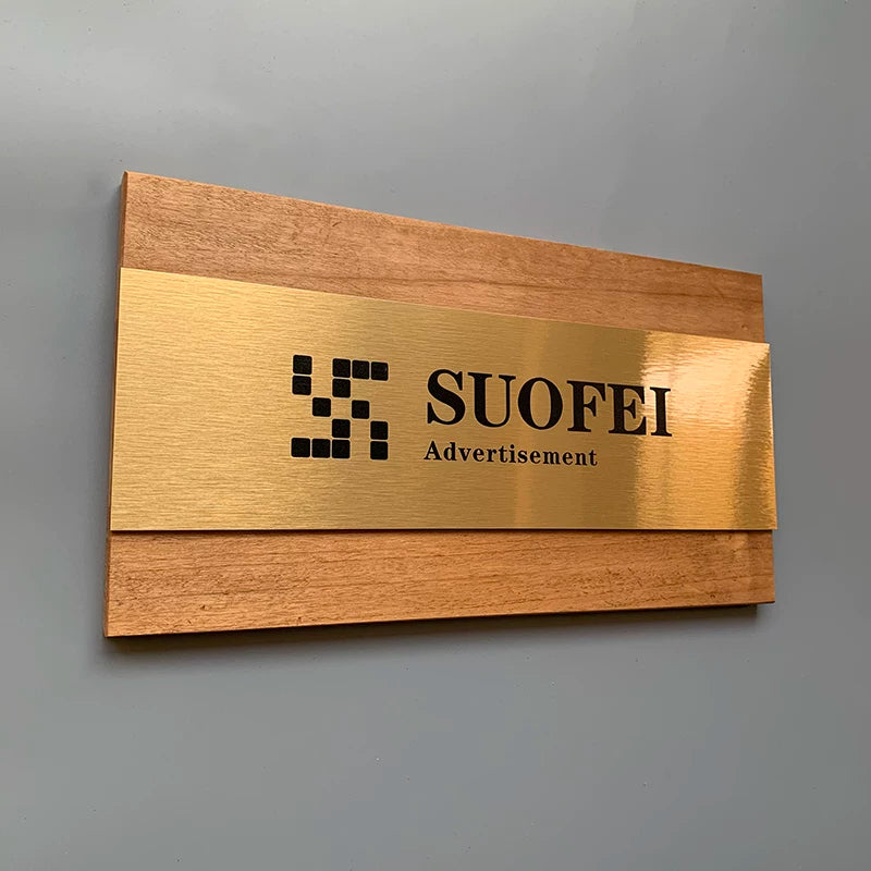 Custom Acrylic Door Sign – Personalized Logo Name Plate, Wall-Mounted Office Plaque, Indoor Business Identity Sign in Custom Sizes