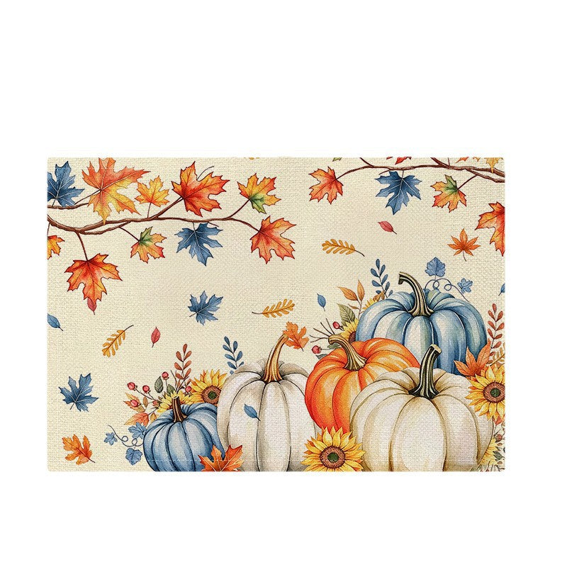 Custom Logo Linen Placemats – Heat-Resistant with Personalized Holiday Print, Ideal for Home & Restaurant Table Decor