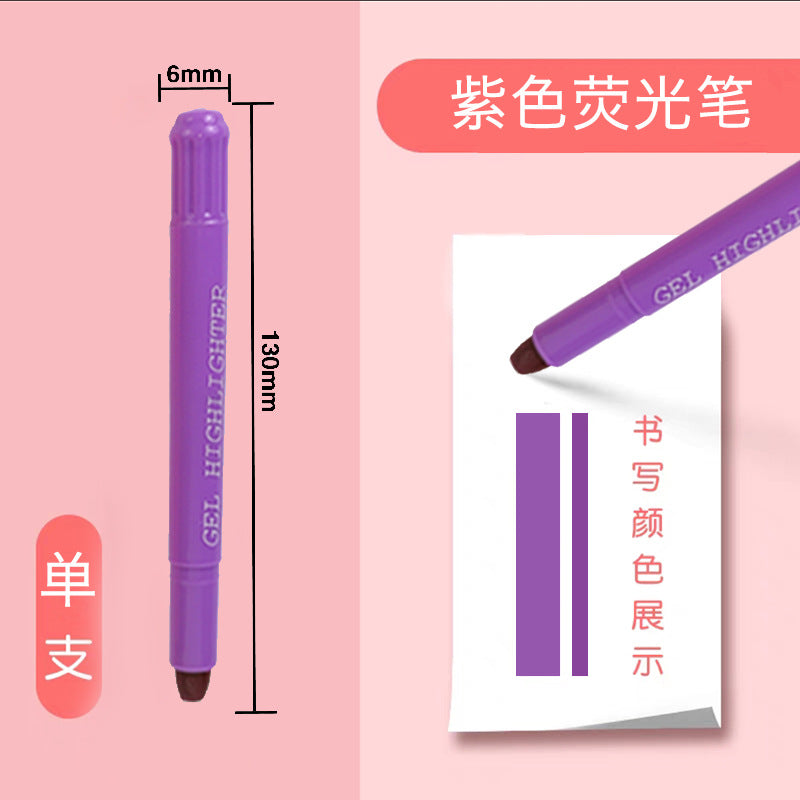 Erasable Gel Highlighter Pen – 12-Color Twist Design, Water-Soluble, Ideal for Drawing, Journaling & Study, Wholesale for Students & Kids