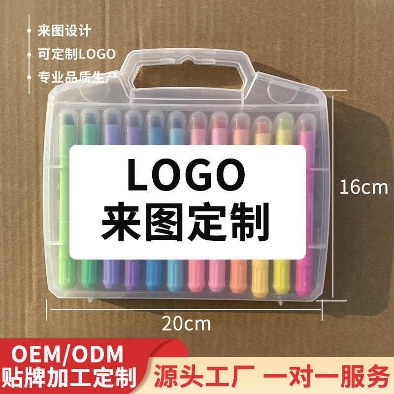 Erasable Gel Highlighter Pen – 12-Color Twist Design, Water-Soluble, Ideal for Drawing, Journaling & Study, Wholesale for Students & Kids