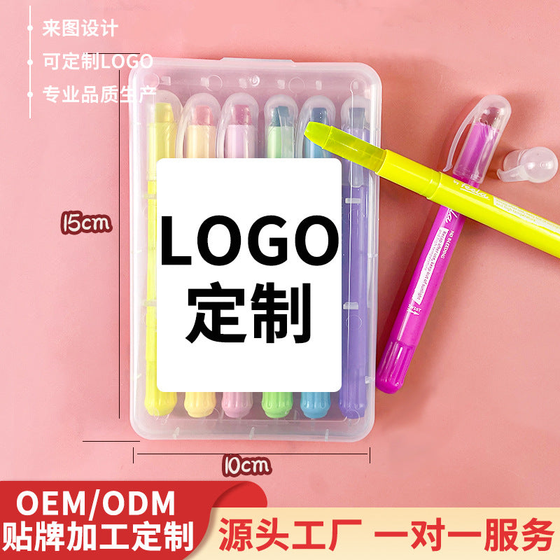 Erasable Gel Highlighter Pen – 12-Color Twist Design, Water-Soluble, Ideal for Drawing, Journaling & Study, Wholesale for Students & Kids
