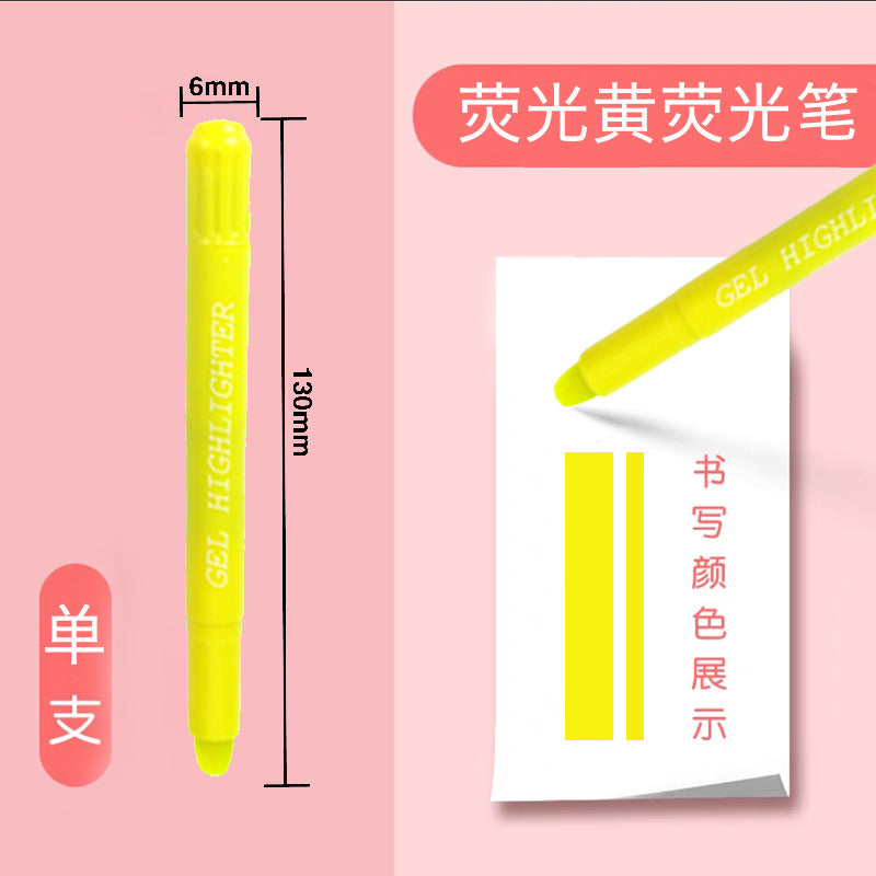 Erasable Gel Highlighter Pen – 12-Color Twist Design, Water-Soluble, Ideal for Drawing, Journaling & Study, Wholesale for Students & Kids