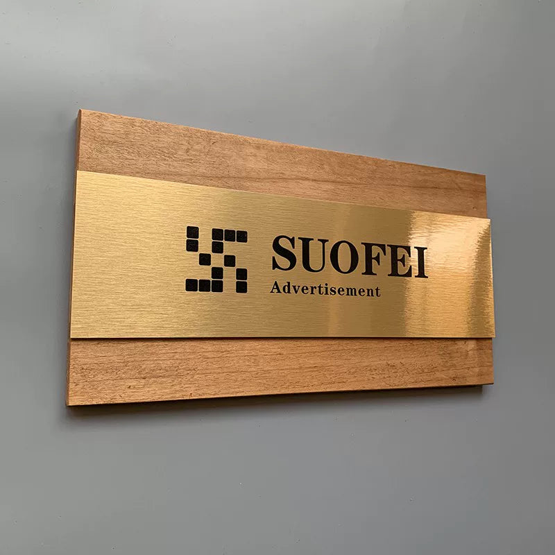Custom Acrylic Door Sign – Personalized Logo Name Plate, Wall-Mounted Office Plaque, Indoor Business Identity Sign in Custom Sizes