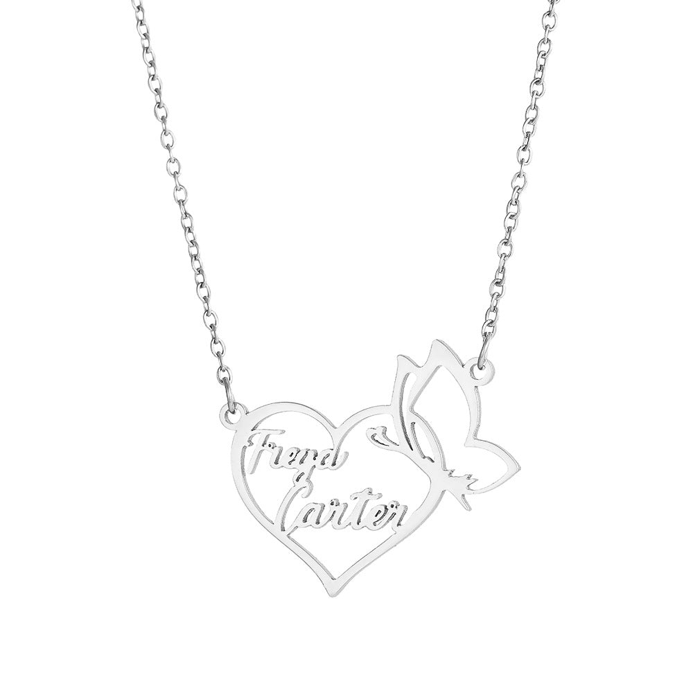Custom Name Necklace – 18K Gold-Plated Stainless Steel, Personalized Handwritten Script Pendant, Waterproof Jewelry, Ideal Birthday Gift for Her