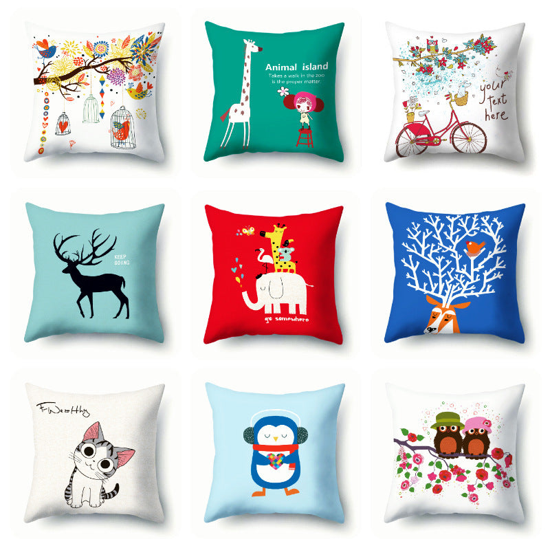 Custom Throw Pillow Cover – Linen & Plush Cushion with Company Logo, Promotional Gift for Home & Office Wholesale