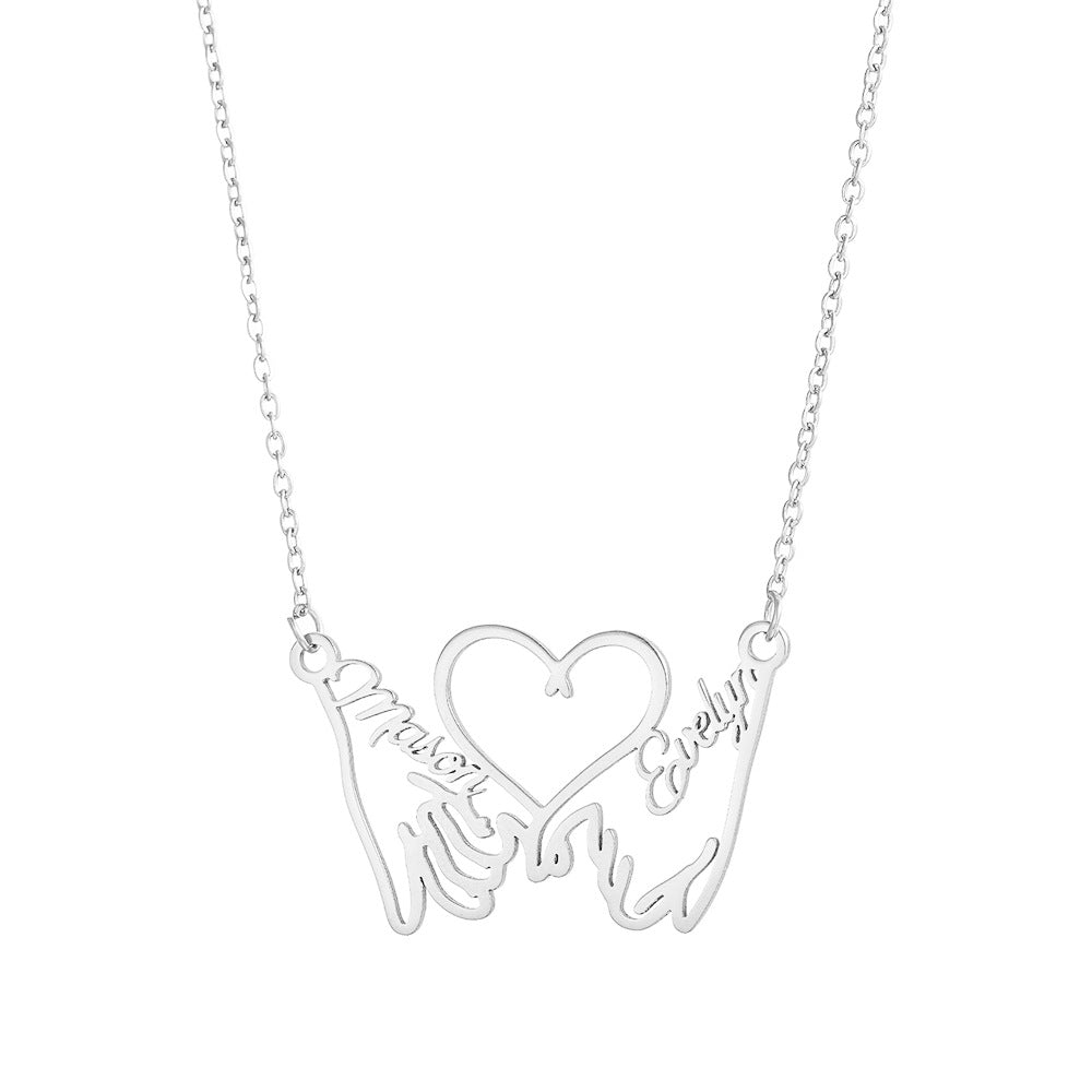 Custom Name Necklace – 18K Gold-Plated Stainless Steel, Personalized Handwritten Script Pendant, Waterproof Jewelry, Ideal Birthday Gift for Her