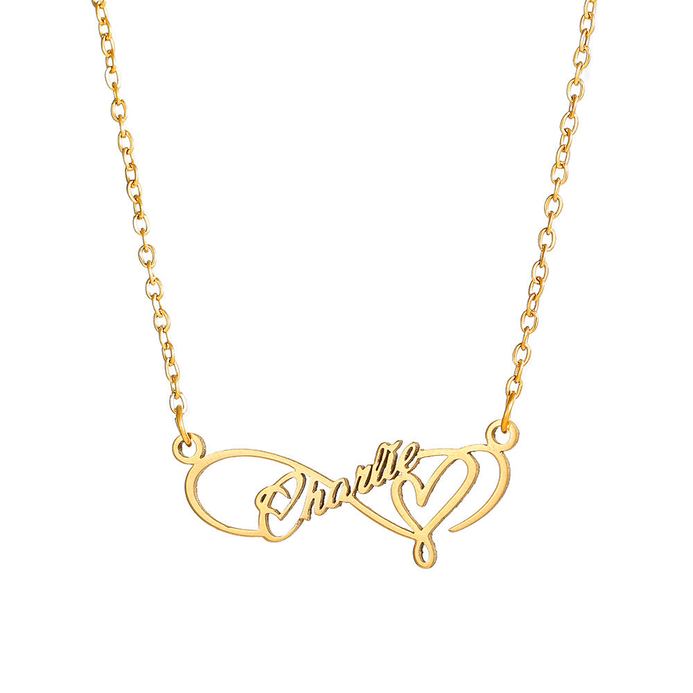 Custom Name Necklace – 18K Gold-Plated Stainless Steel, Personalized Handwritten Script Pendant, Waterproof Jewelry, Ideal Birthday Gift for Her