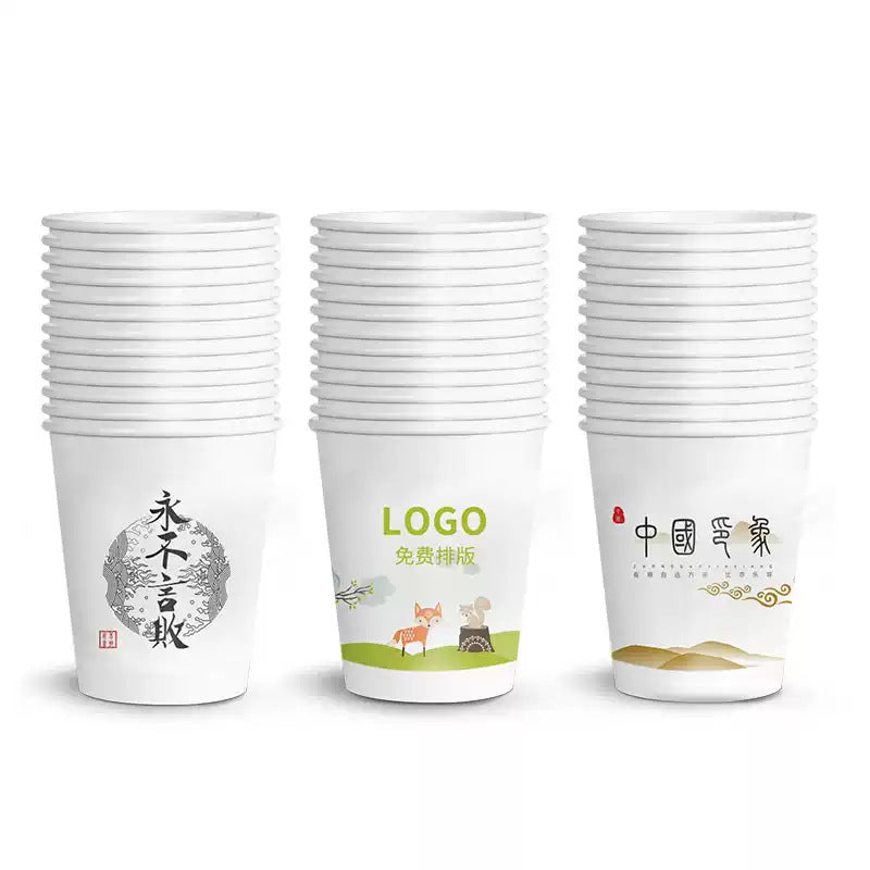 Custom Logo Paper Cups – 1000-Pack Heavy-Duty Disposable, Bulk Advertising Cups for Offices & Commercial Events
