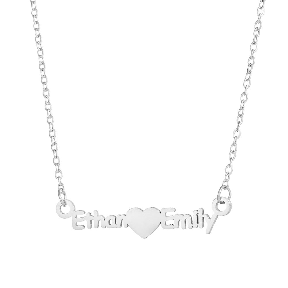 Custom Name Necklace – 18K Gold-Plated Stainless Steel, Personalized Handwritten Script Pendant, Waterproof Jewelry, Ideal Birthday Gift for Her
