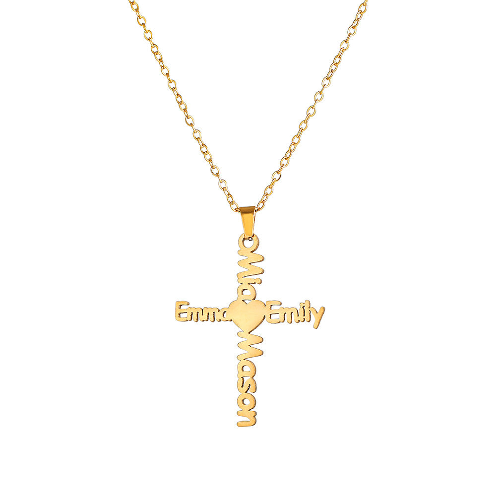 Custom Name Necklace – 18K Gold-Plated Stainless Steel, Personalized Handwritten Script Pendant, Waterproof Jewelry, Ideal Birthday Gift for Her