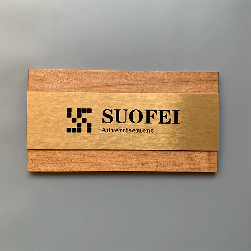 Custom Acrylic Door Sign – Personalized Logo Name Plate, Wall-Mounted Office Plaque, Indoor Business Identity Sign in Custom Sizes