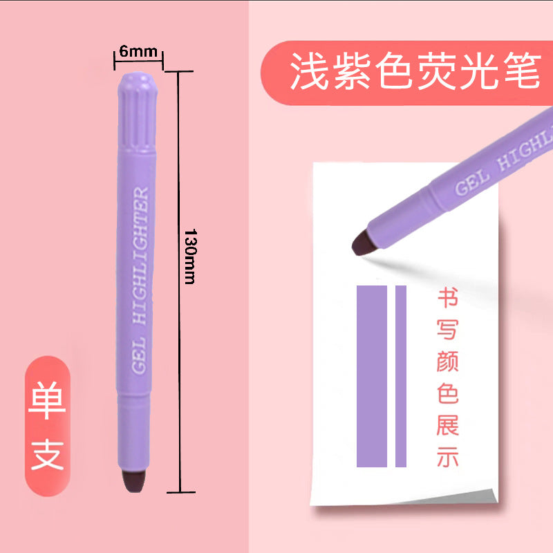 Erasable Gel Highlighter Pen – 12-Color Twist Design, Water-Soluble, Ideal for Drawing, Journaling & Study, Wholesale for Students & Kids