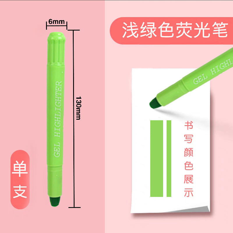 Erasable Gel Highlighter Pen – 12-Color Twist Design, Water-Soluble, Ideal for Drawing, Journaling & Study, Wholesale for Students & Kids