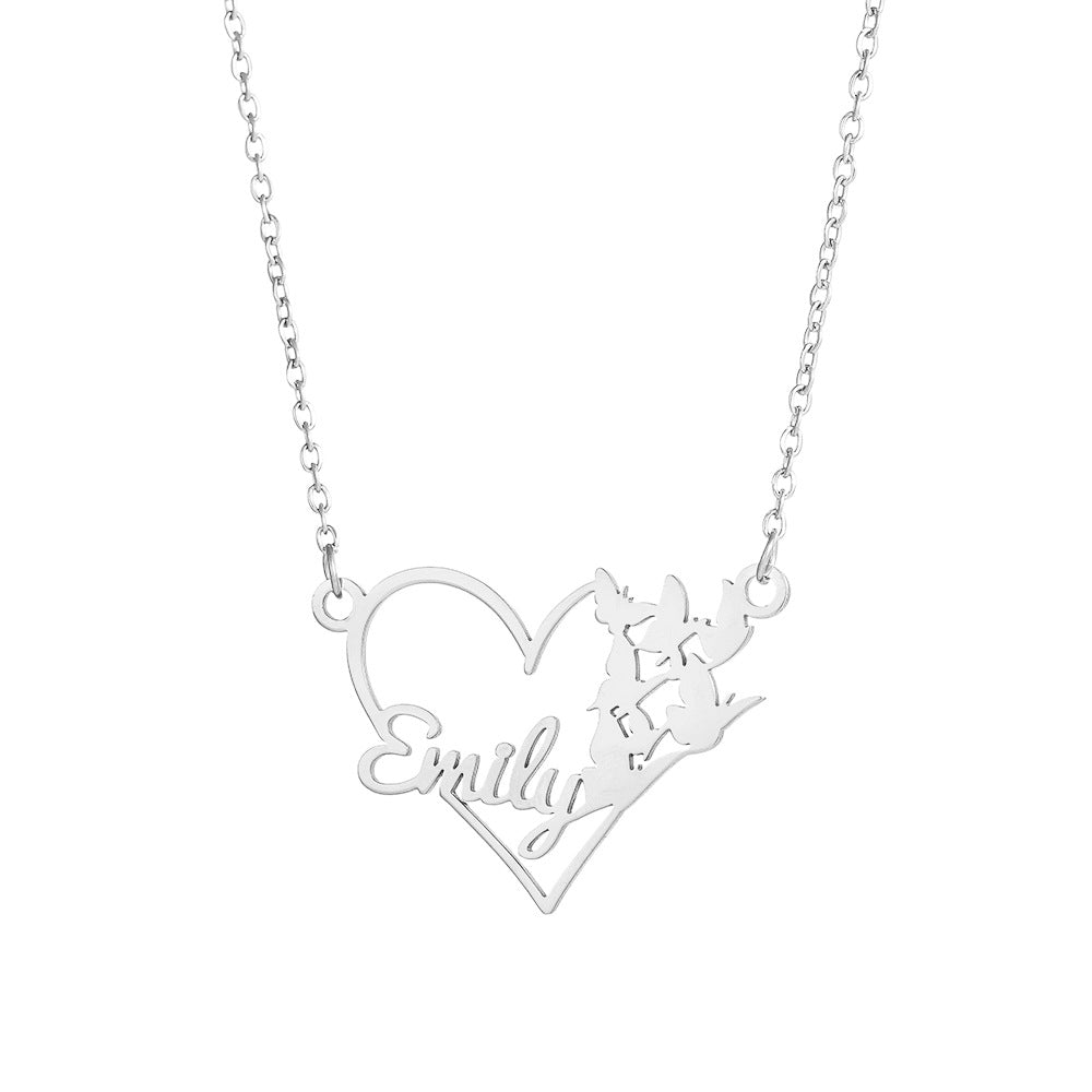 Custom Name Necklace – 18K Gold-Plated Stainless Steel, Personalized Handwritten Script Pendant, Waterproof Jewelry, Ideal Birthday Gift for Her