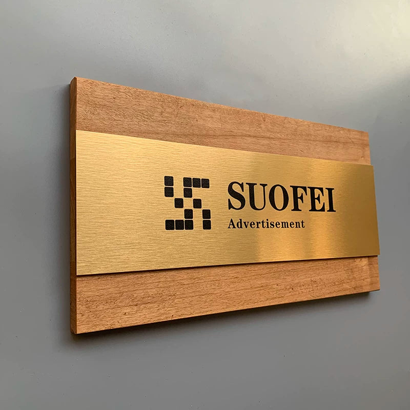 Custom Acrylic Door Sign – Personalized Logo Name Plate, Wall-Mounted Office Plaque, Indoor Business Identity Sign in Custom Sizes