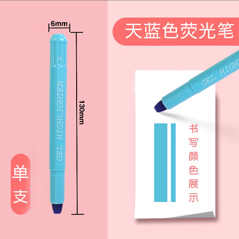 Erasable Gel Highlighter Pen – 12-Color Twist Design, Water-Soluble, Ideal for Drawing, Journaling & Study, Wholesale for Students & Kids
