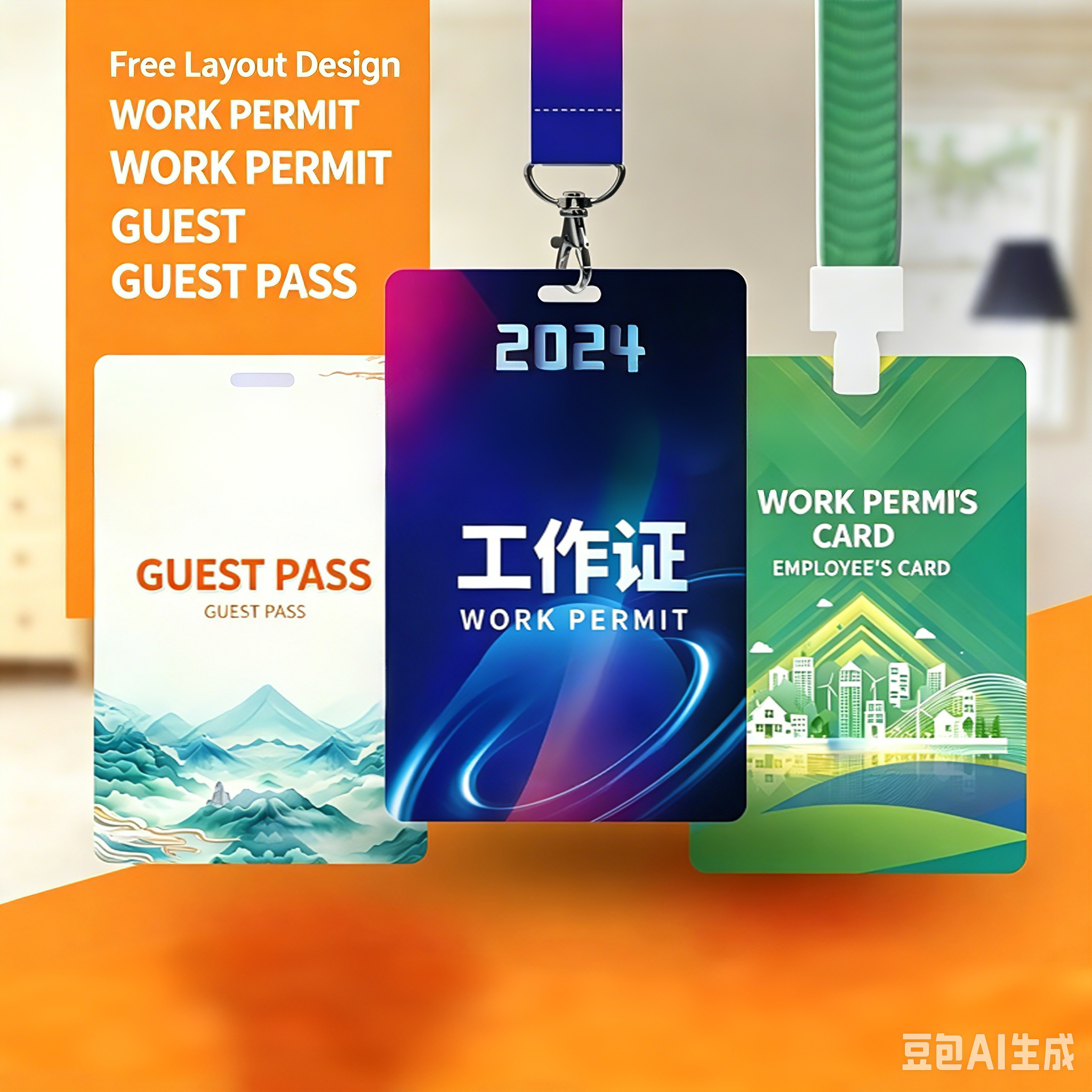 Custom PVC ID Badges with Lanyards – Durable for Work, Events & Conferences